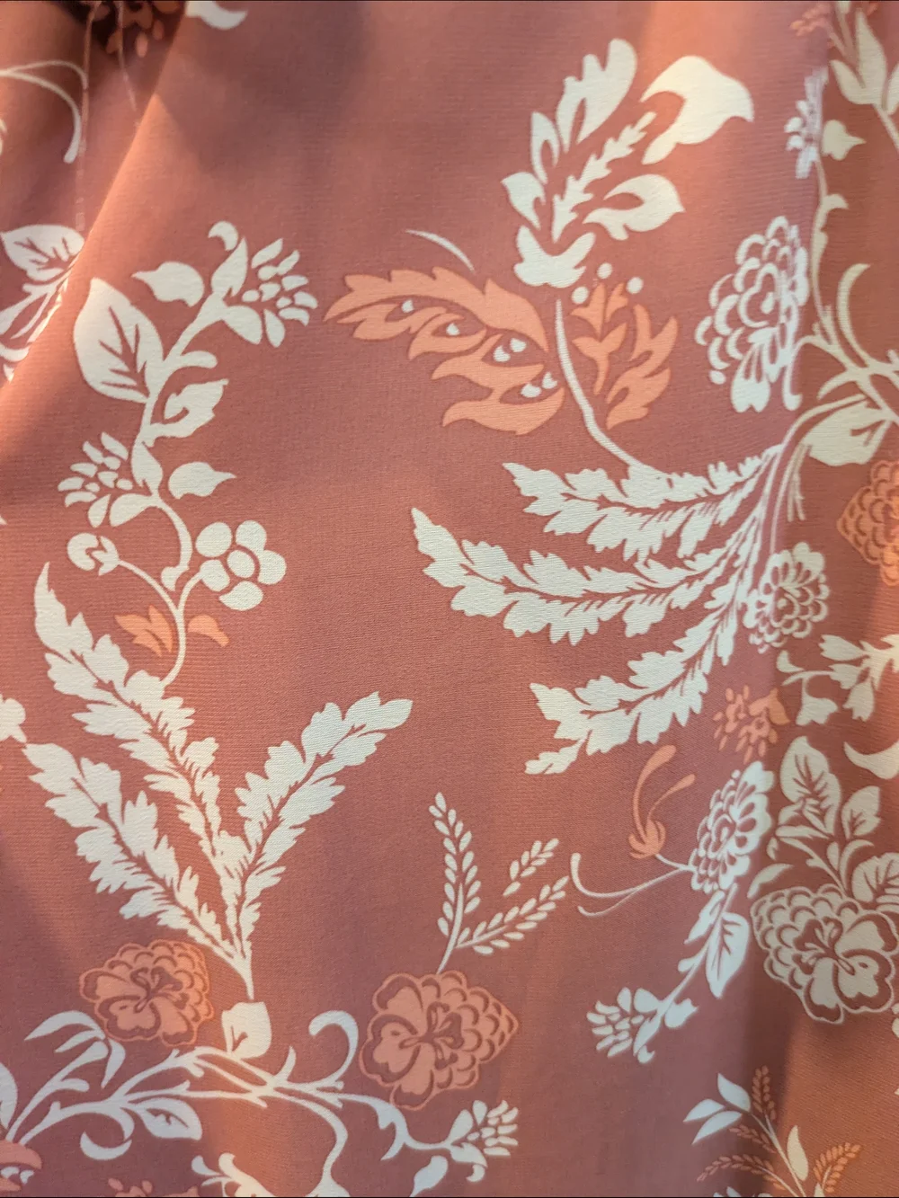 Women's Dusty Rose Floral Cold-Shoulder Dress - Picture 7 of 11